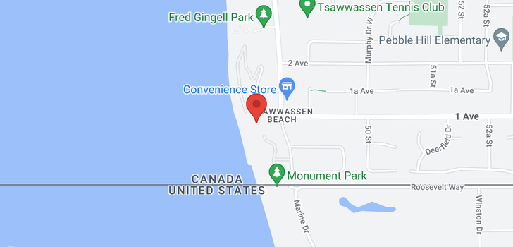 map of 64 TSAWWASSEN BEACH ROAD